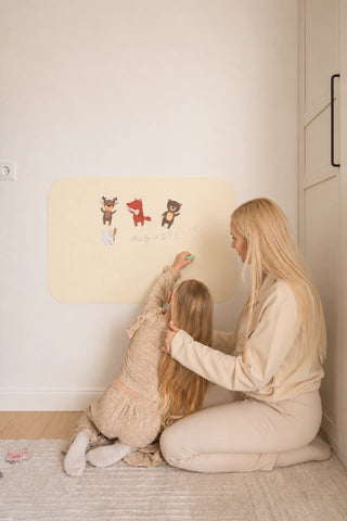 Premium Magnetinė Lenta Vaikams APVALINTAS STAČIAKAMPIS
