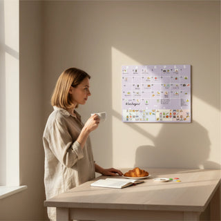 MAGO šeimos planavimo kalendorius – magnetinis mėnesio planuotojas ant sienos (rašomas, daugkartinis)