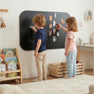 Premium Magnetinė Lenta Vaikams APVALINTAS STAČIAKAMPIS