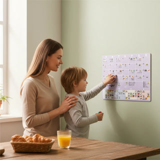 MAGO šeimos planavimo kalendorius – magnetinis mėnesio planuotojas ant sienos (rašomas, daugkartinis)