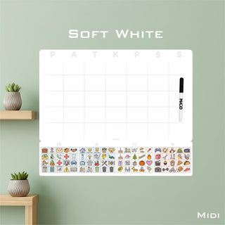 MAGO šeimos planavimo kalendorius – magnetinis mėnesio planuotojas ant sienos (rašomas, daugkartinis)