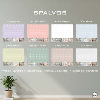 MAGO šeimos planavimo kalendorius – magnetinis mėnesio planuotojas ant sienos (rašomas, daugkartinis)
