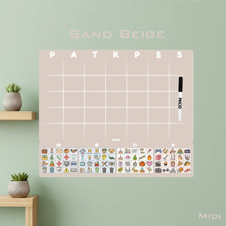 MAGO šeimos planavimo kalendorius – magnetinis mėnesio planuotojas ant sienos (rašomas, daugkartinis)