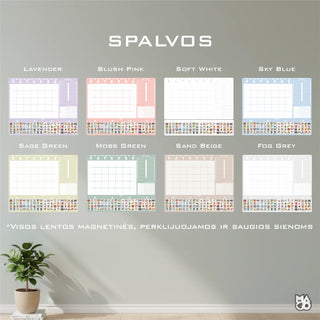 Šeimos MULTI mėnesio planavimo kalendorius