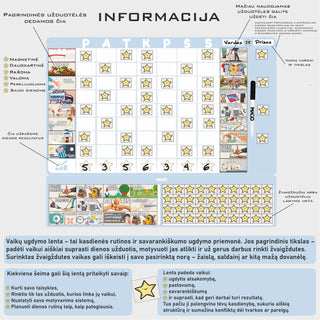 Ugdymo Lenta 1 vaikui - "Magnetinė vaikų elgesio ugdymo lenta"