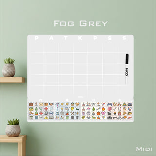 MAGO šeimos planavimo kalendorius – magnetinis mėnesio planuotojas ant sienos (rašomas, daugkartinis)