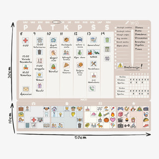 Šeimos savaitės planavimo kalendorius